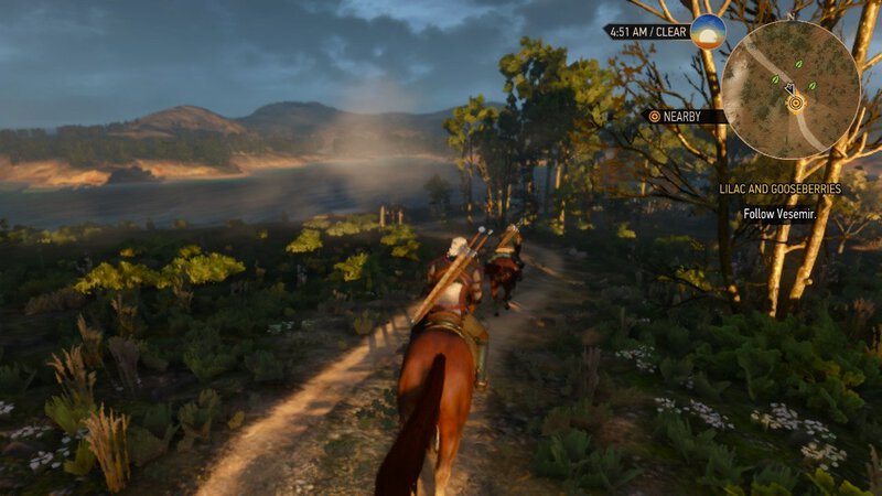 Geralt on horseback