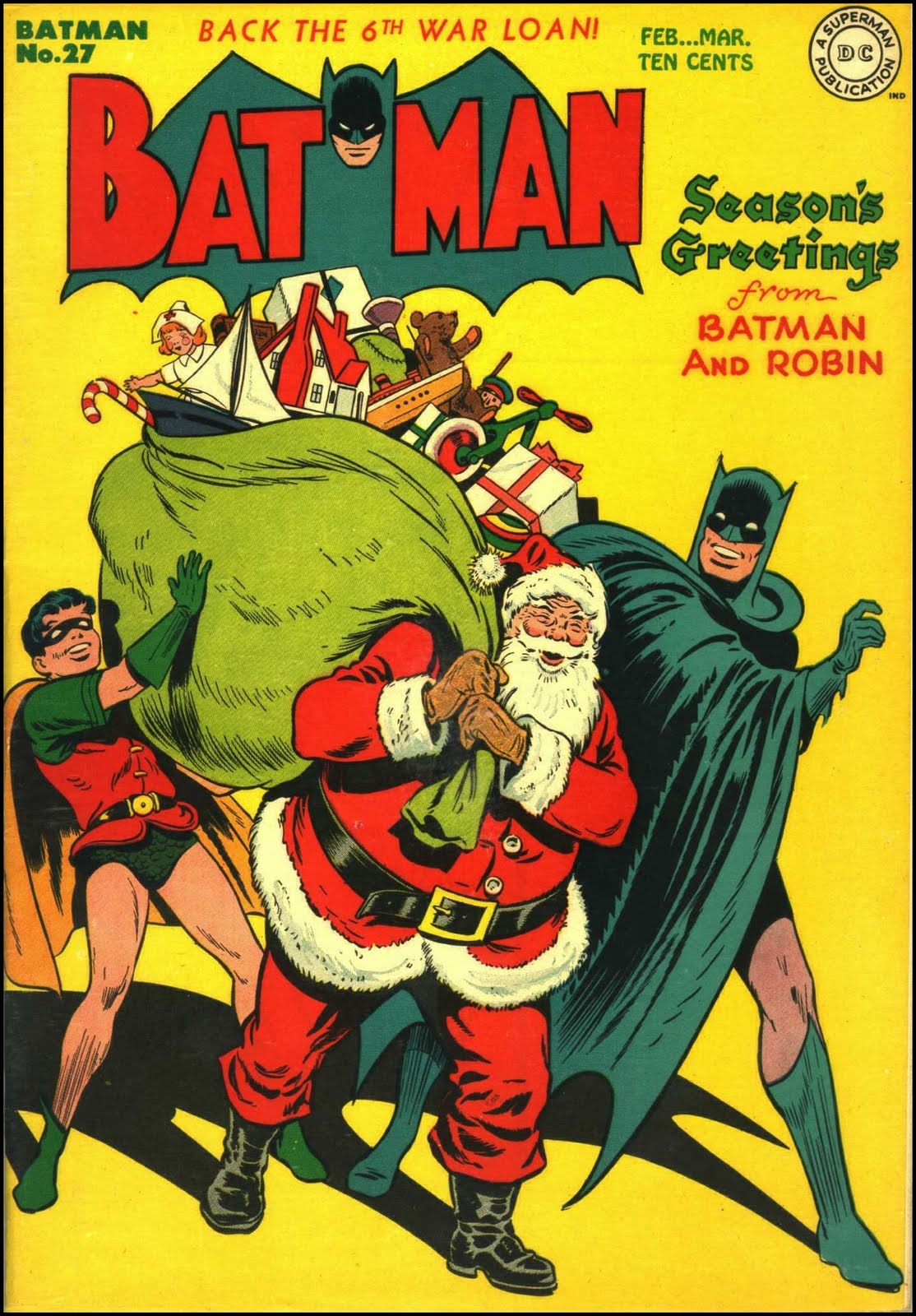 Santa with Batman and Robin