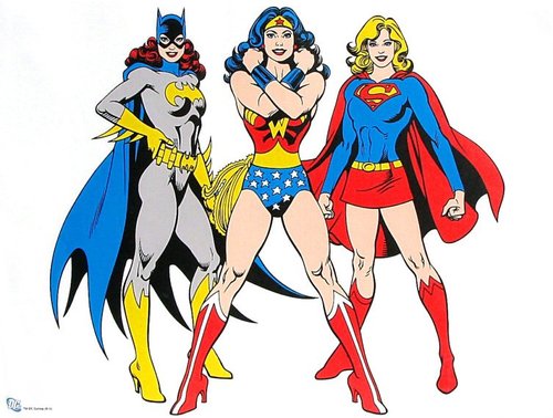 Batgirl, Wonder Woman and Supergirl