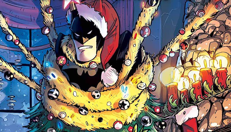 Batman trapped in tinsel