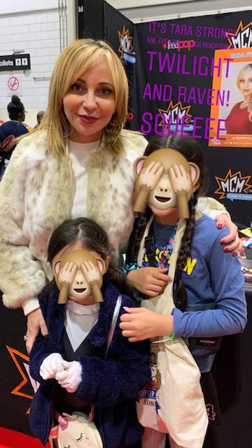 Tara Strong with my two monkeys